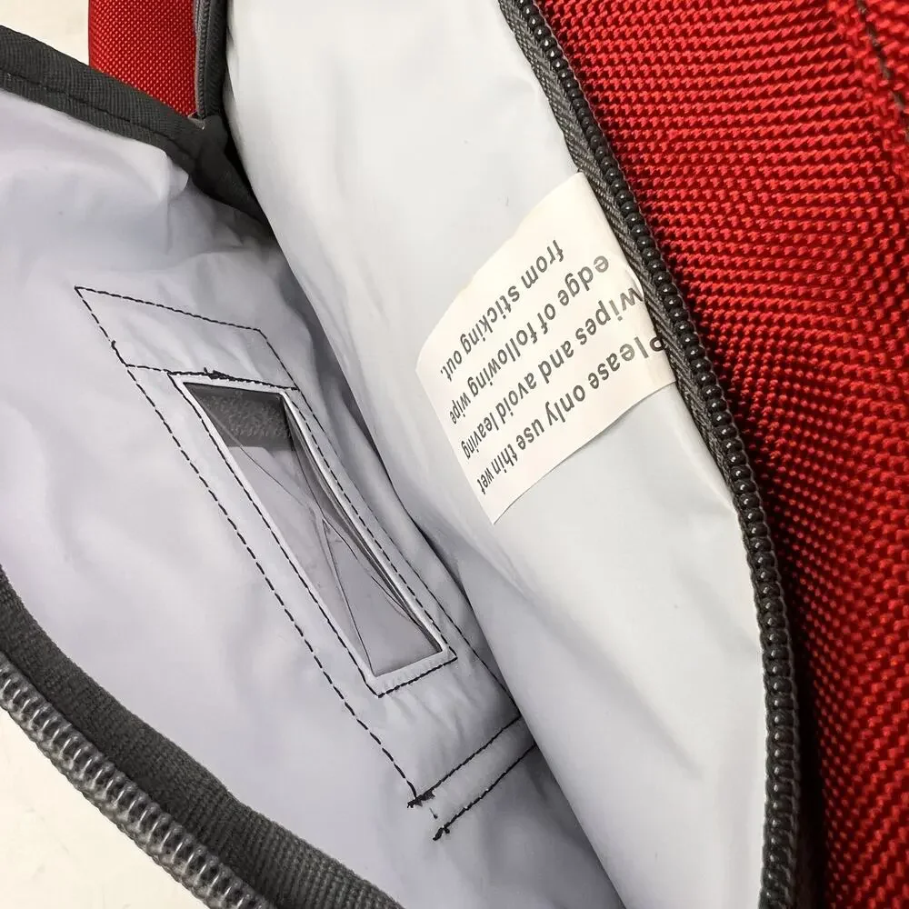 simplygood Smart Square Diaper Bag Red Insulated Backpack Zipper Compartments